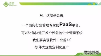 云表開創軟件工業4.0新時代 人人都是開發者，引領系統軟件定制開發革命